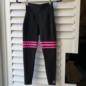PINK STRIPE LEGGINGS